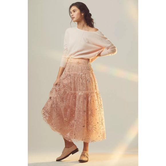 Anthropologie Dresses & Skirts - Anthropologie Eva Franco Edita Sequined Tulle Maxi Skirt